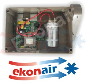 Exhaust fan control box, connected to central control system