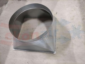 Pasat galvanized duct elbow 765x765 to diam.700mm
