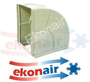 ABS air duct elbow 650x450mm (left-right)